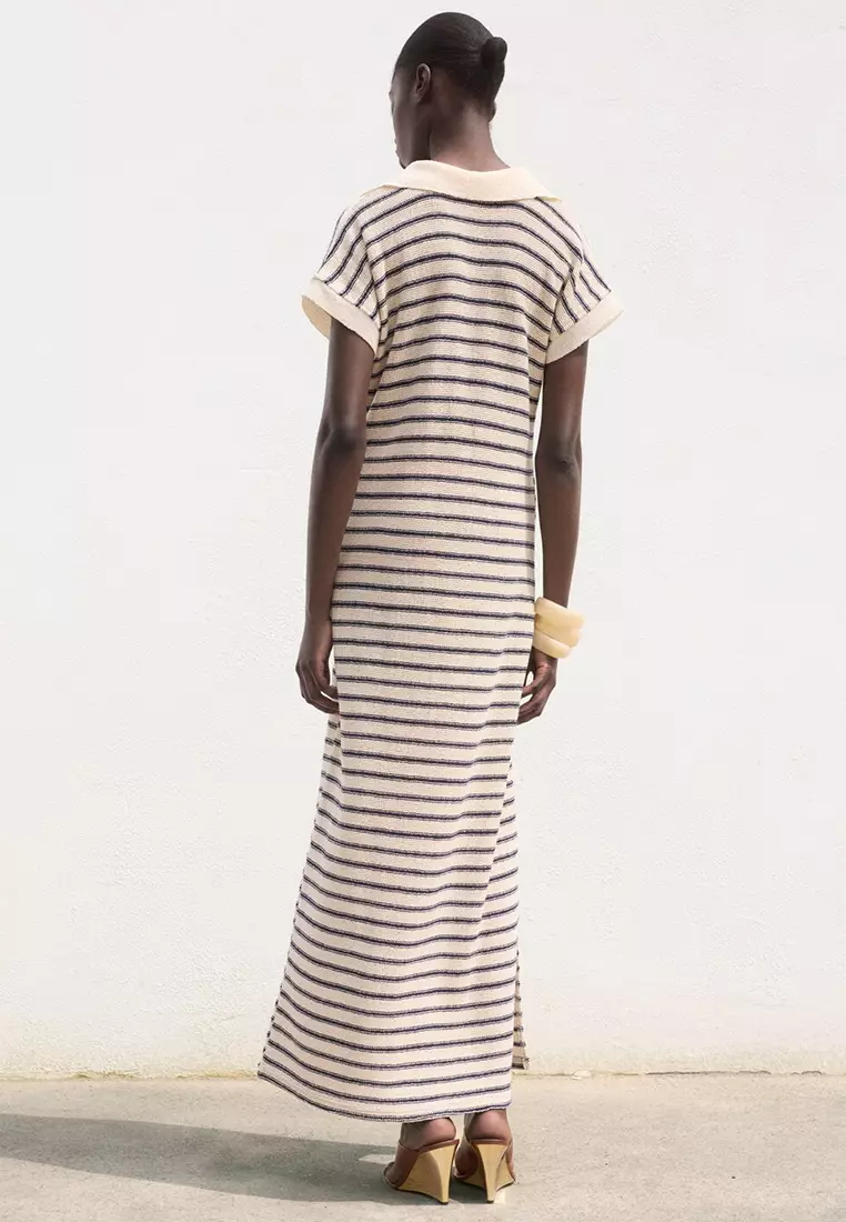 Long Striped Knitted Dress
