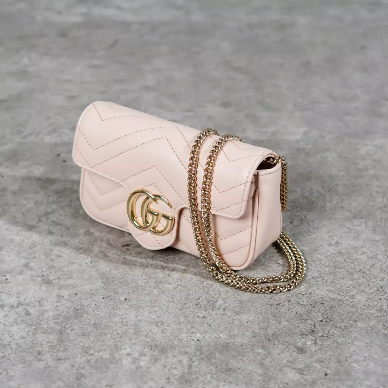 Jual Gucci Tas GUCCI MARMONT GG SHINE GOLD PINK SUPER MINI
