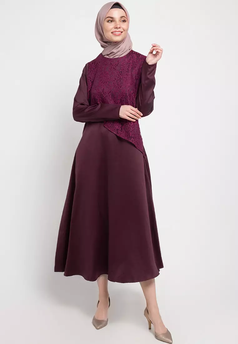 Lily Maxi Dress In Burgundy