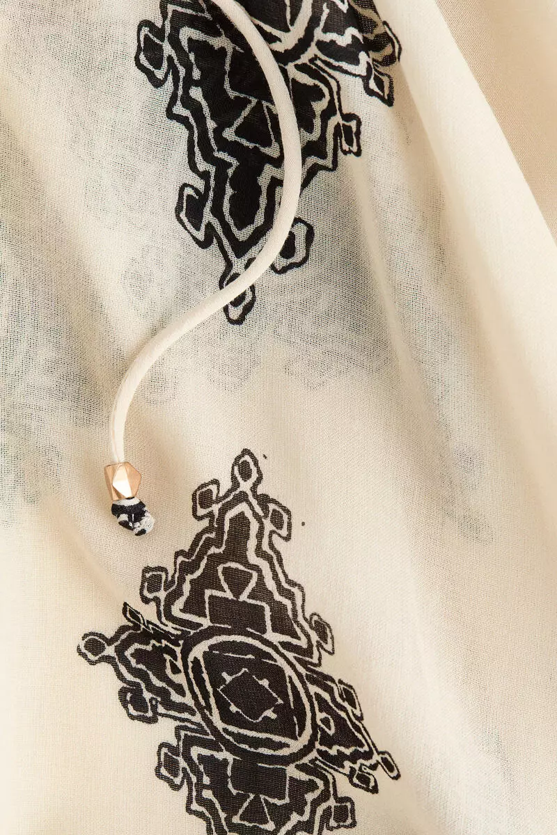 Oversized balloon-sleeved blouse