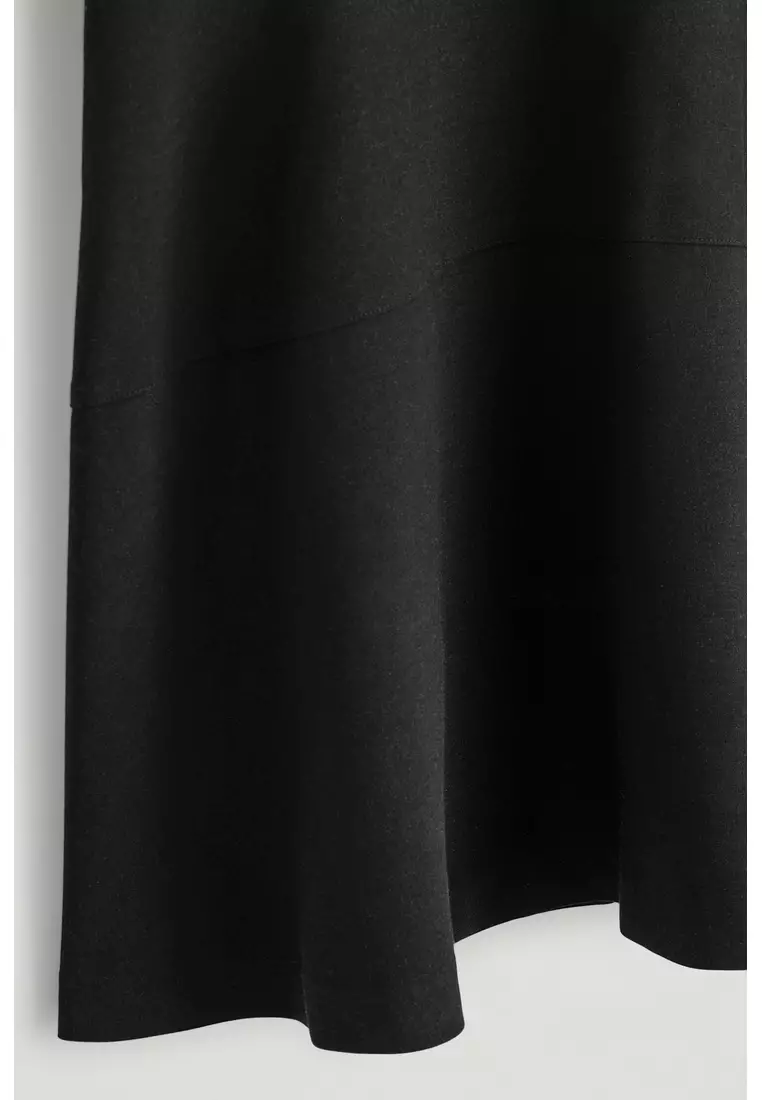 CURVED A-LINE MIDI SKIRT