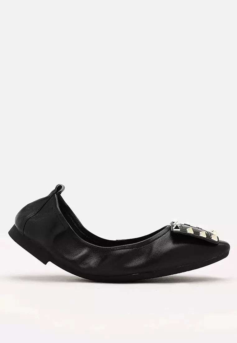 Discount on Pazzion  shoes - SKU: Vivienne Studded Foldable Flats
