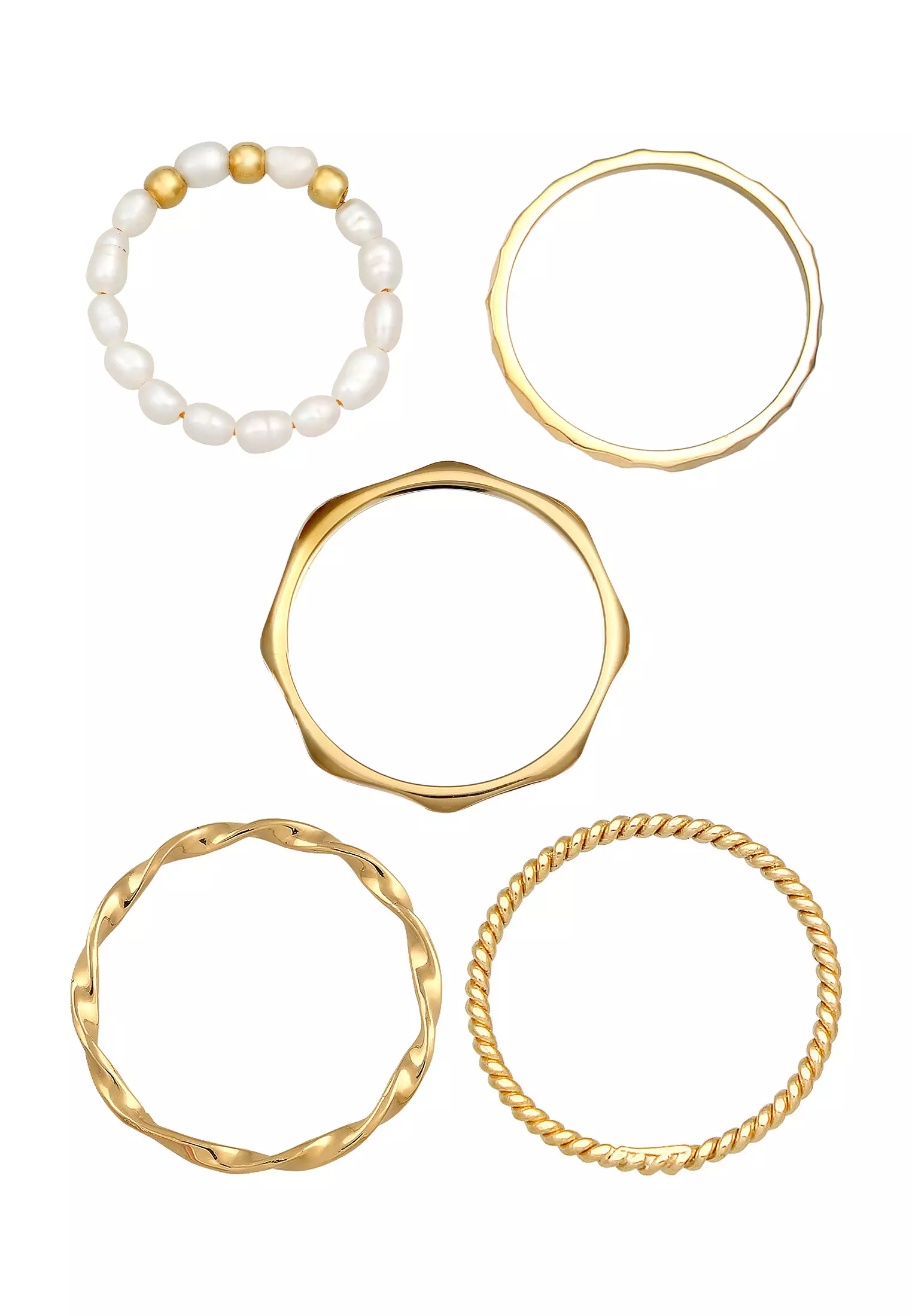 Everyday Ring Stack Set – Gold-Plated Silver