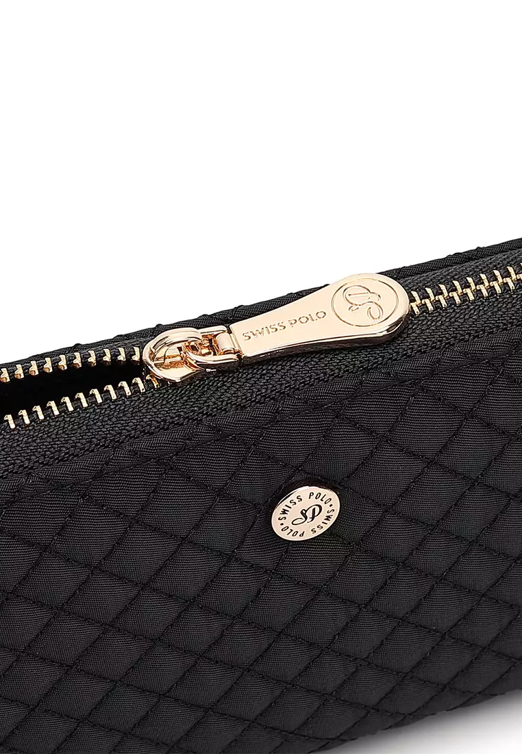 Quilted Long Purse / Wallet - Black