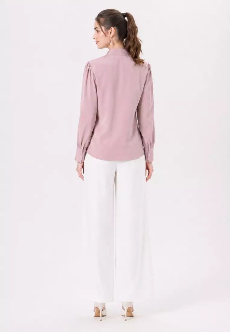Celesta Blouse Dusty Rose By Brilliant Girl Warna PINK