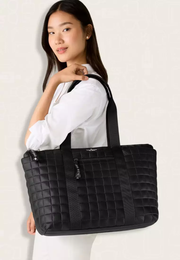 Kate Spade Camden Quilted Extra Large Tote Black
