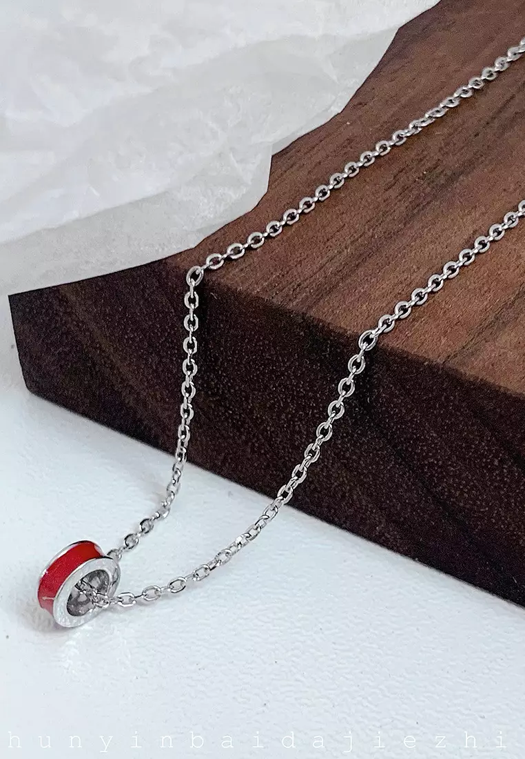 Red shop chain necklace