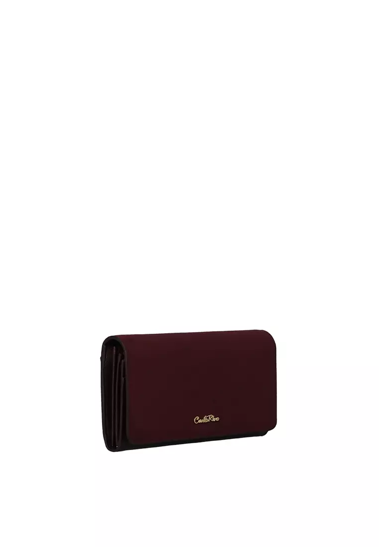 CR Valeria 2 Fold Wallet - Maroon