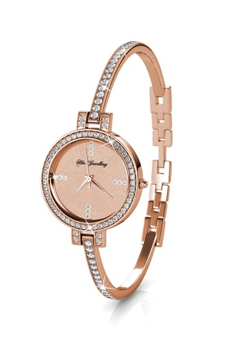 Her Jewellery gold Her Jewellery Bangle Watch (Rose Gold) with Premium Grade Crystals from Austria 06D64ACD76709BGS_1