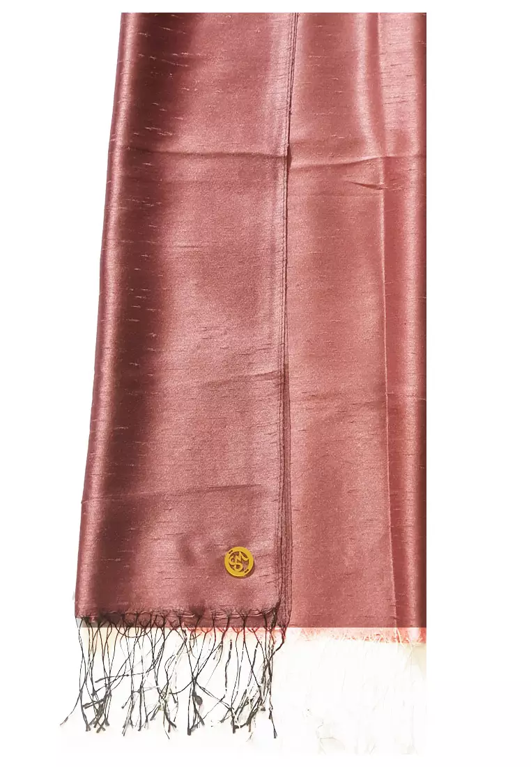 Glamour Raw Silk Pashmina TeaRose