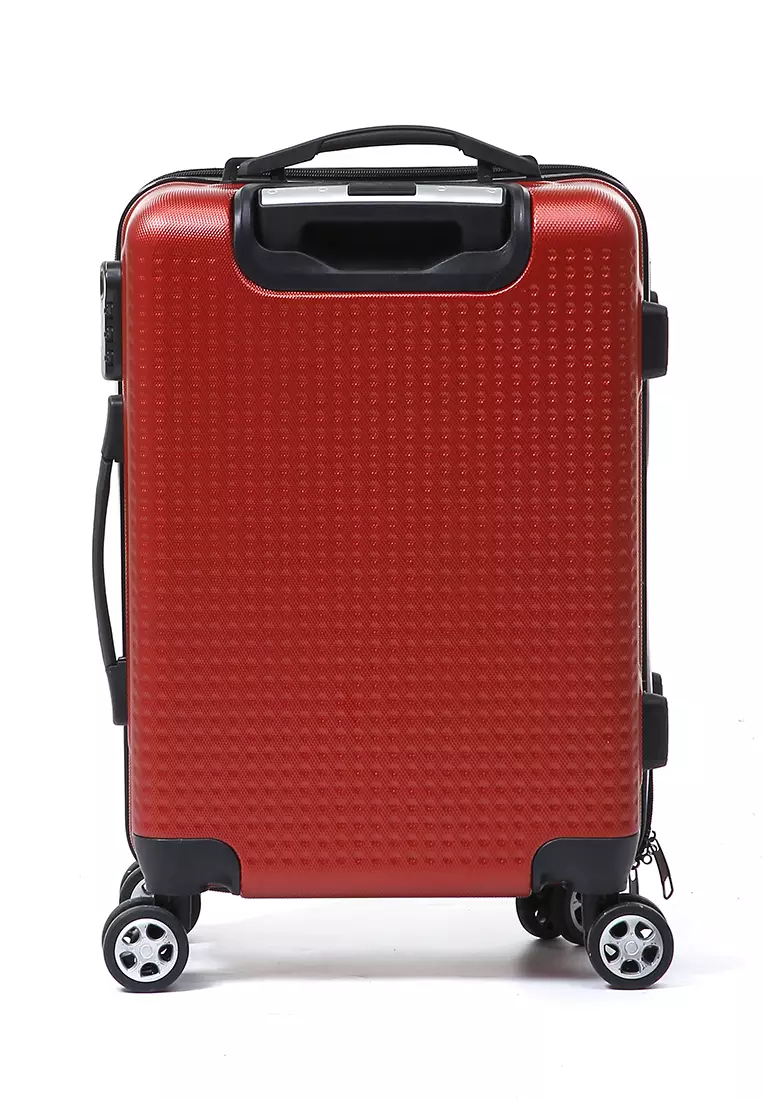 Carlton Koper Hardcase Unisex Size 20 Inch Dual Tone Color Large Compartment Suitcase Code Lock System Material ABS+PVC Coated ORIGINAL - White Red