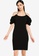 Public Desire black Puff Sleeves Mini Bodycon Dress 2DD91AAA6B567DGS_1