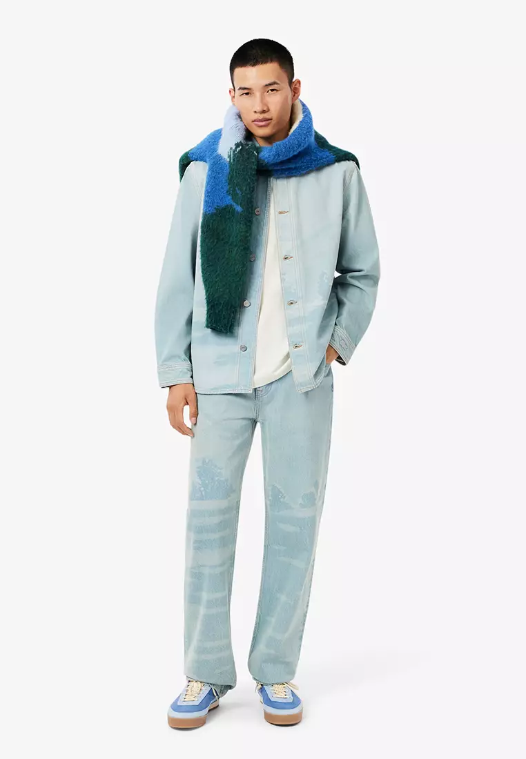 Classic Fit Landscape Crocodile Piqué Polo Shirt