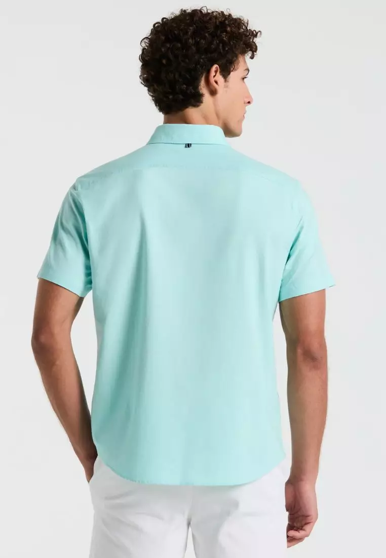 Short Sleeve Oxford Stretch No Pocket Shirt