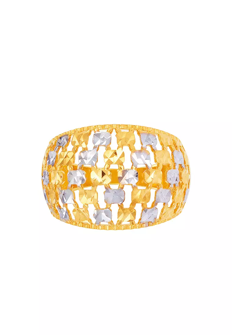 HABIB Oro Italia 916 Yellow and White Gold Ring GR51730823(YW)-BI
