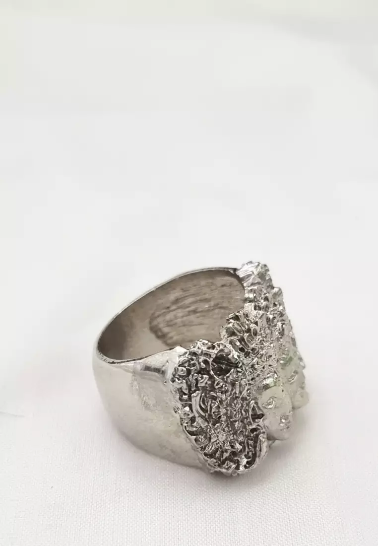 Rama Shinta Faces Ring cincin Pria Silver Sz20