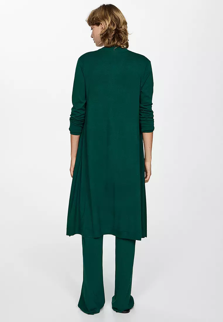 Fine Knit Long Cardigan - Chicory main image 1