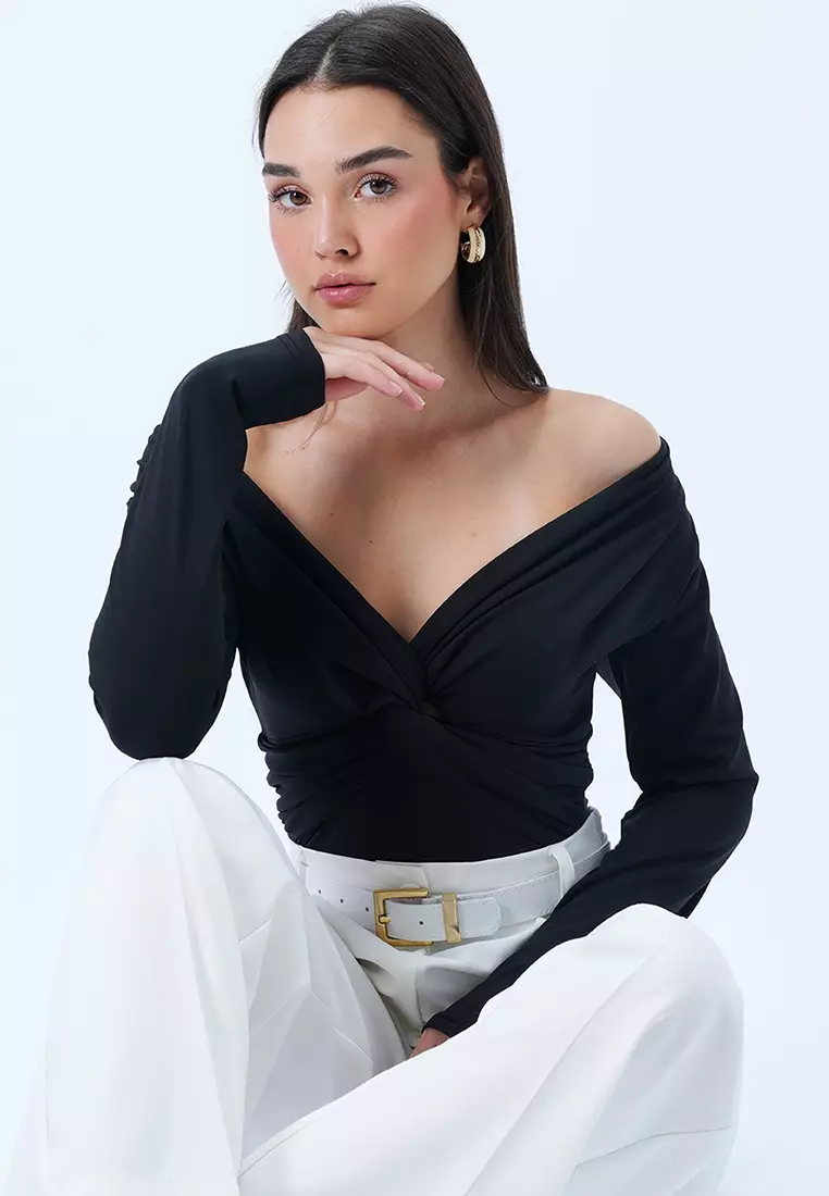Off Shoulder Twist Blouse