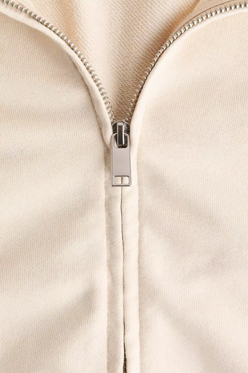 Cropped zip-through sweatshirt