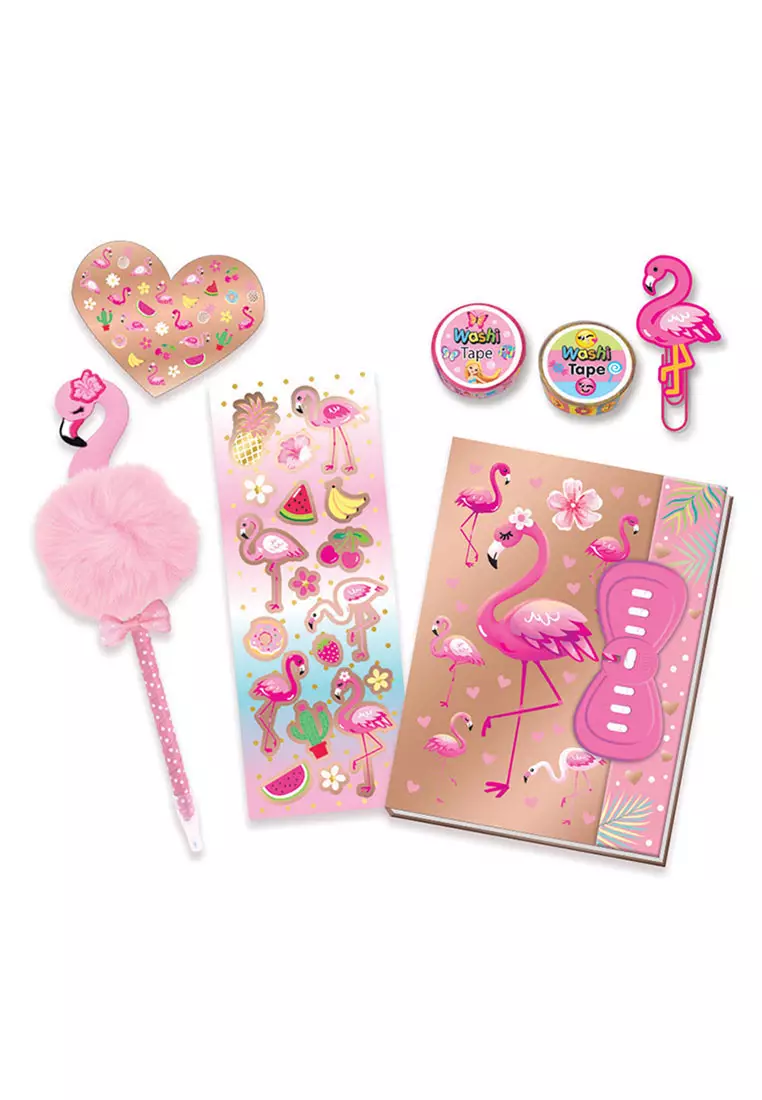 Buy Hot Focus Hot Focus Tape Art Secret Passcode Journal Set Flamingo