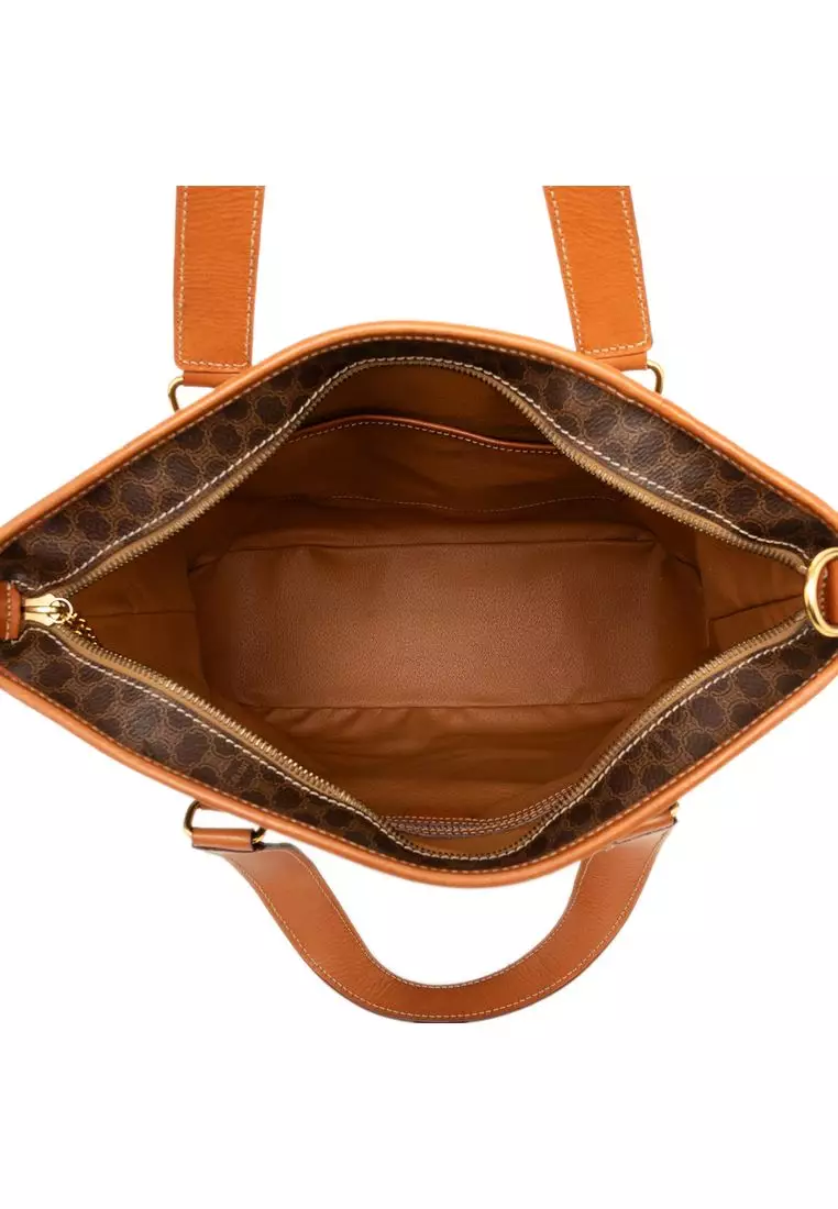 Pre-Loved Celine Macadam Coated Canvas Vertical Satchel