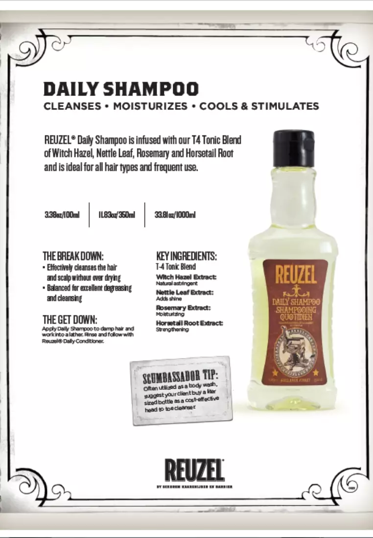 Buy Reuzel REUZEL Daily Shampoo 350ml/1000ml Online ZALORA Malaysia