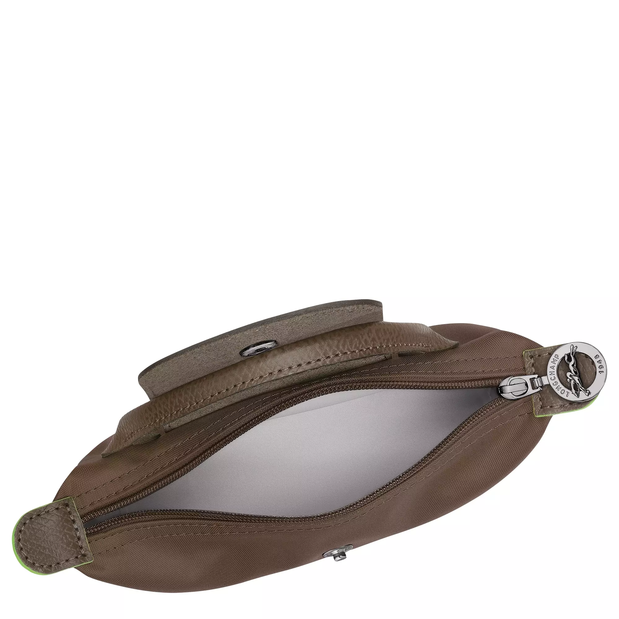 Le Pliage Green Pouch with Handle - Brown Terra