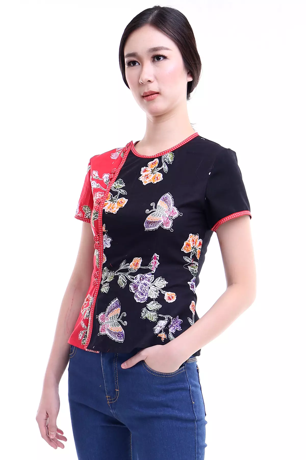 Shanti Asoka Two Tone Blouse Batik