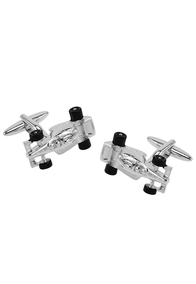 T.M.Lewin Mens Silver and Rose Gold Square Cufflinks