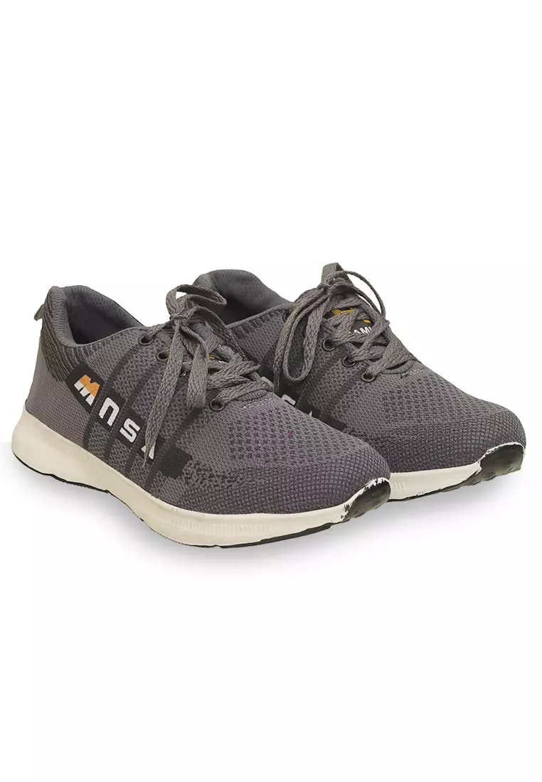 Ahya Sepatu Sneakers Tali Pria Wanita Desain MNSA Sporty Shoes Material Canvas ORIGINAL - Gray