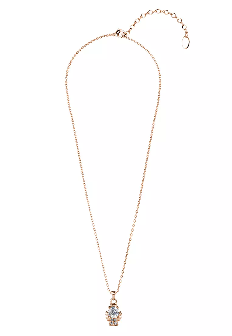 Crystal Angel Pendant RG - Kalung Crystal Swarovski by Her Jewellery