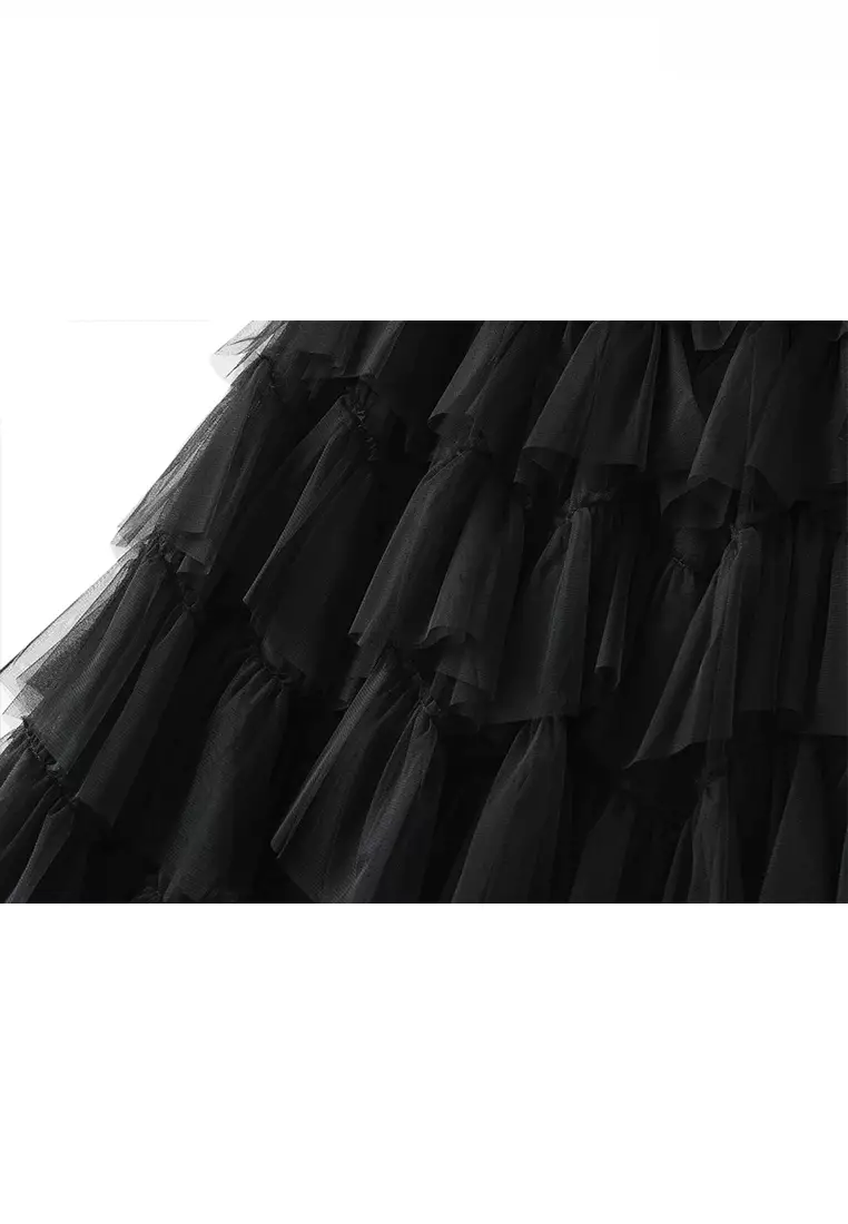 Spring/Summer Puffy Tulle Mesh Tiered Skirt AF1219