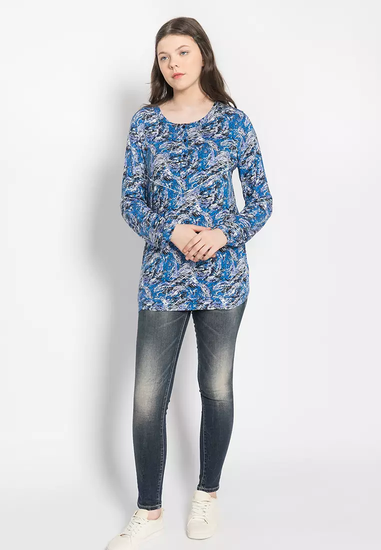 LGS - Kemeja Casual Wanita - Lengan Panjang - Motif Batik - LSH.555.S1253L.507.C L/S