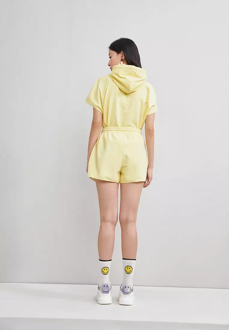 Short Sleeve Cropped Hoodie