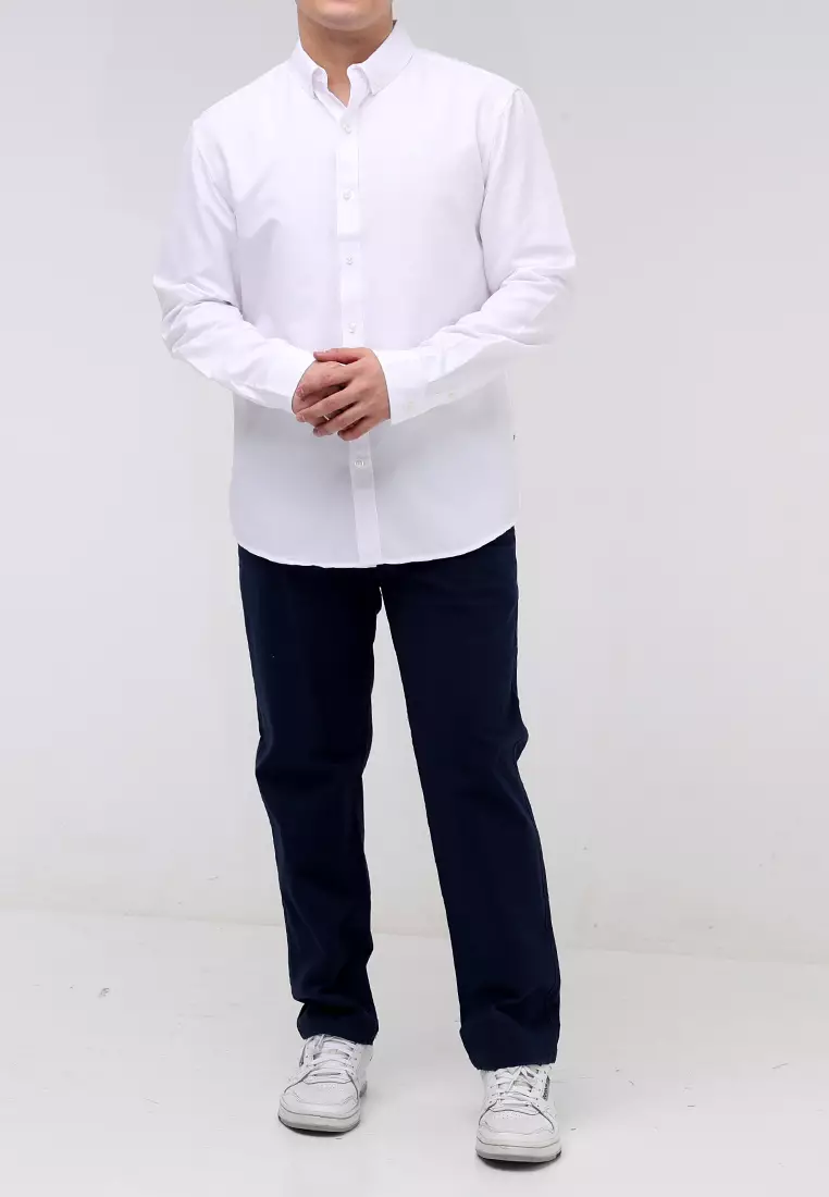 Woven Oxford Polo Long Sleeves