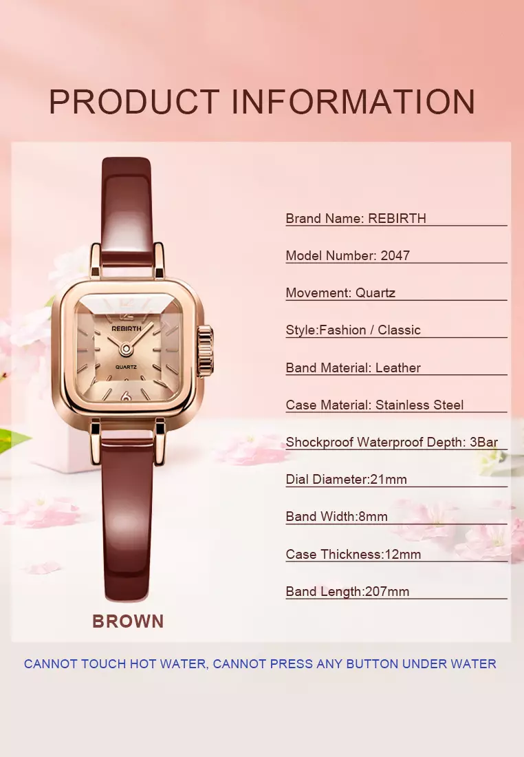 Jam Tangan Wanita Kasual Tali Kulit Anti Air Terbaru Jam Tangan Cewek Watch