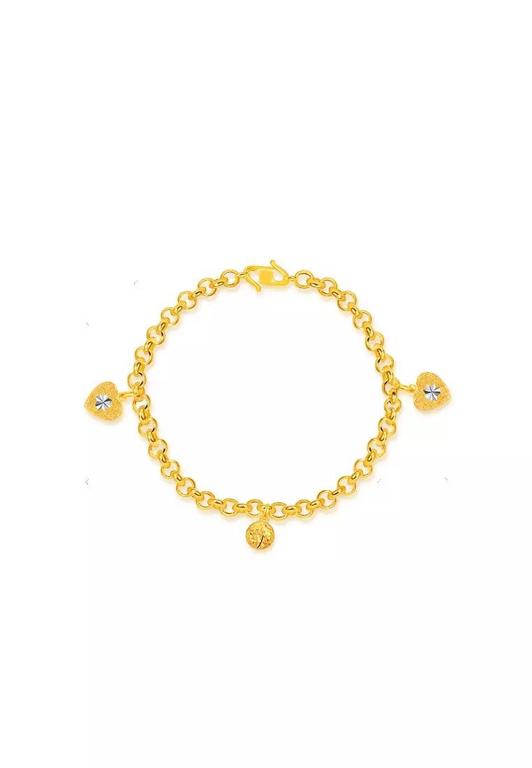 Buy MJ Jewellery 375/9K Gold Baby Bracelet with Love Bell T109C