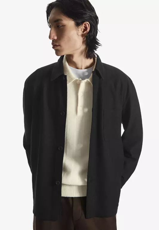 Bouclé-Jersey Overshirt