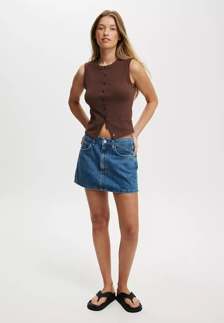 Charlie Button Front Tank Top