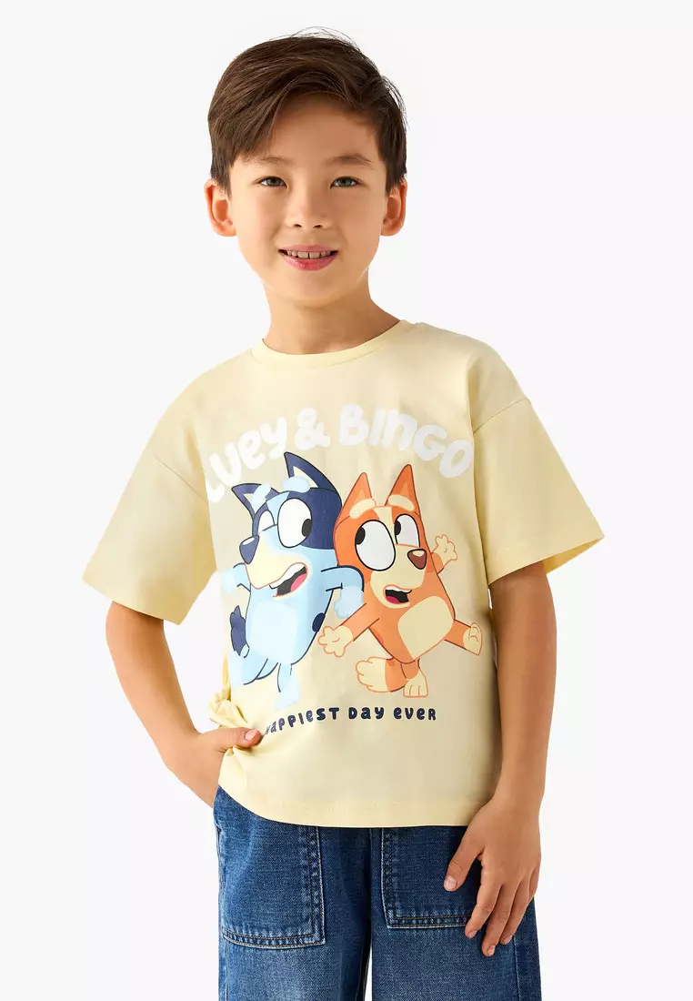 Babyshop Bluey Crew Neck Short Sleeves T-Shirt With Graphic Print