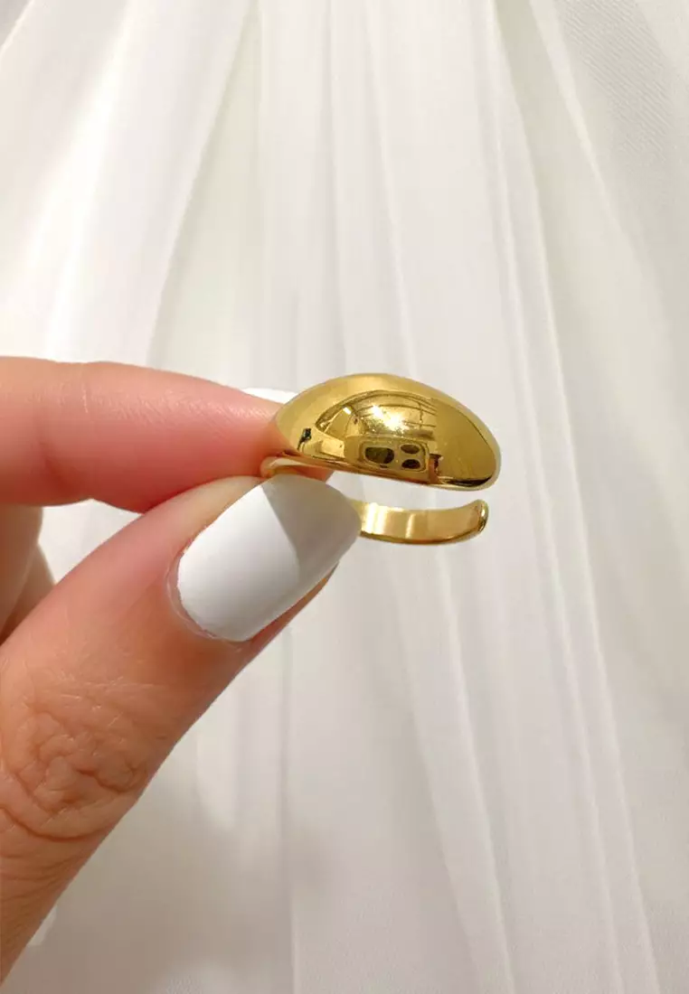 Elan Irregular Open Claw Gold Ring