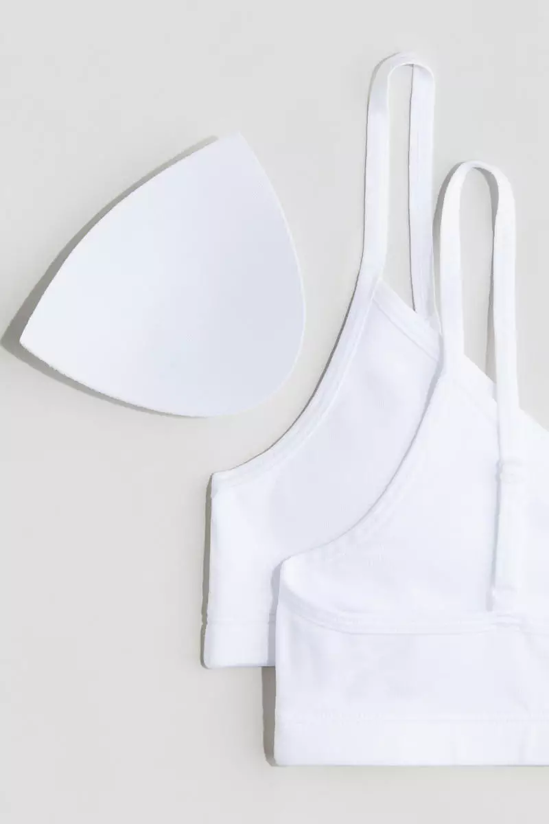 2-pack padded crop tops