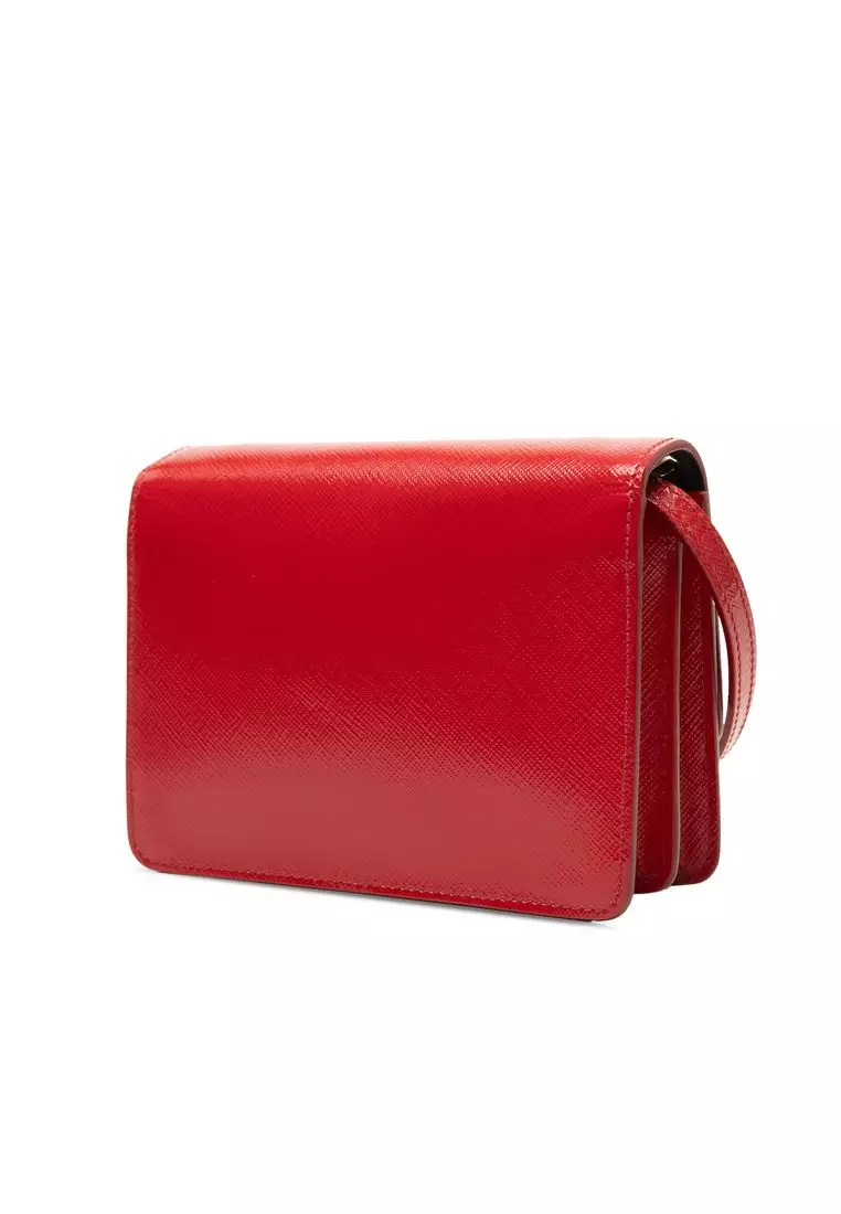 Pre-Loved Prada Saffiano Vernice Crossbody