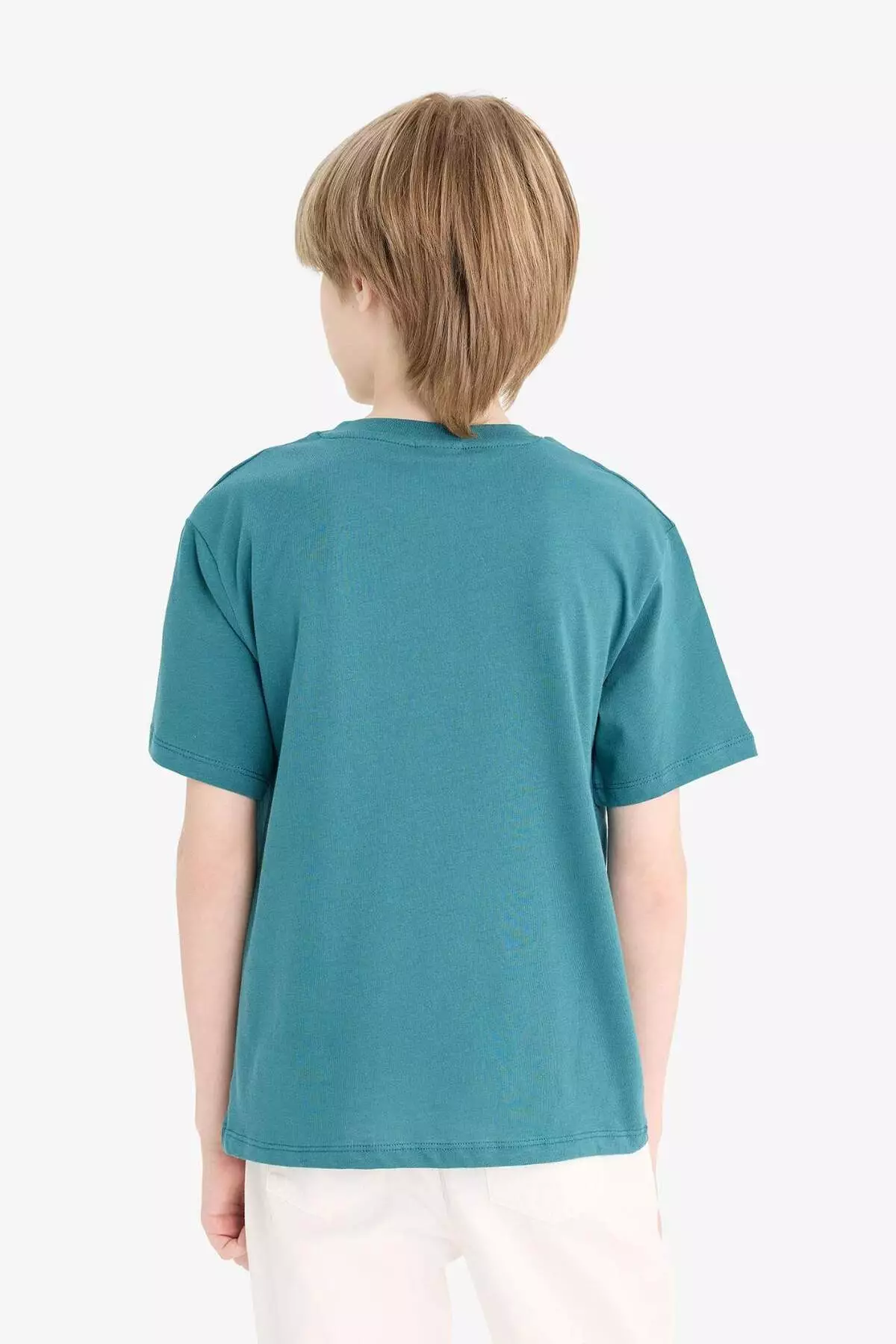 Boy's Crew Neck Printed Short Sleeve T-Shirt F0184A825Sm