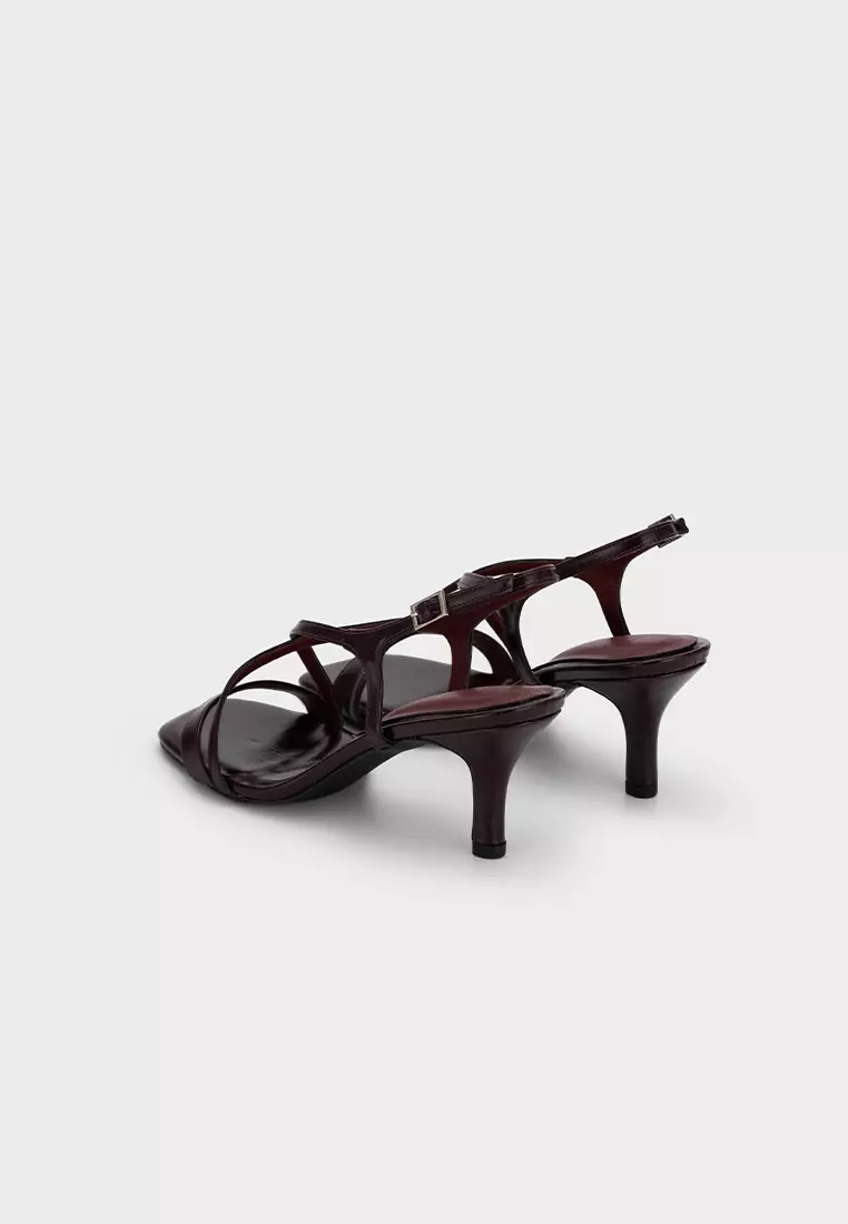 CLOUDFOAM STRAPPY SQUARE TOE MID HEEL SANDAL