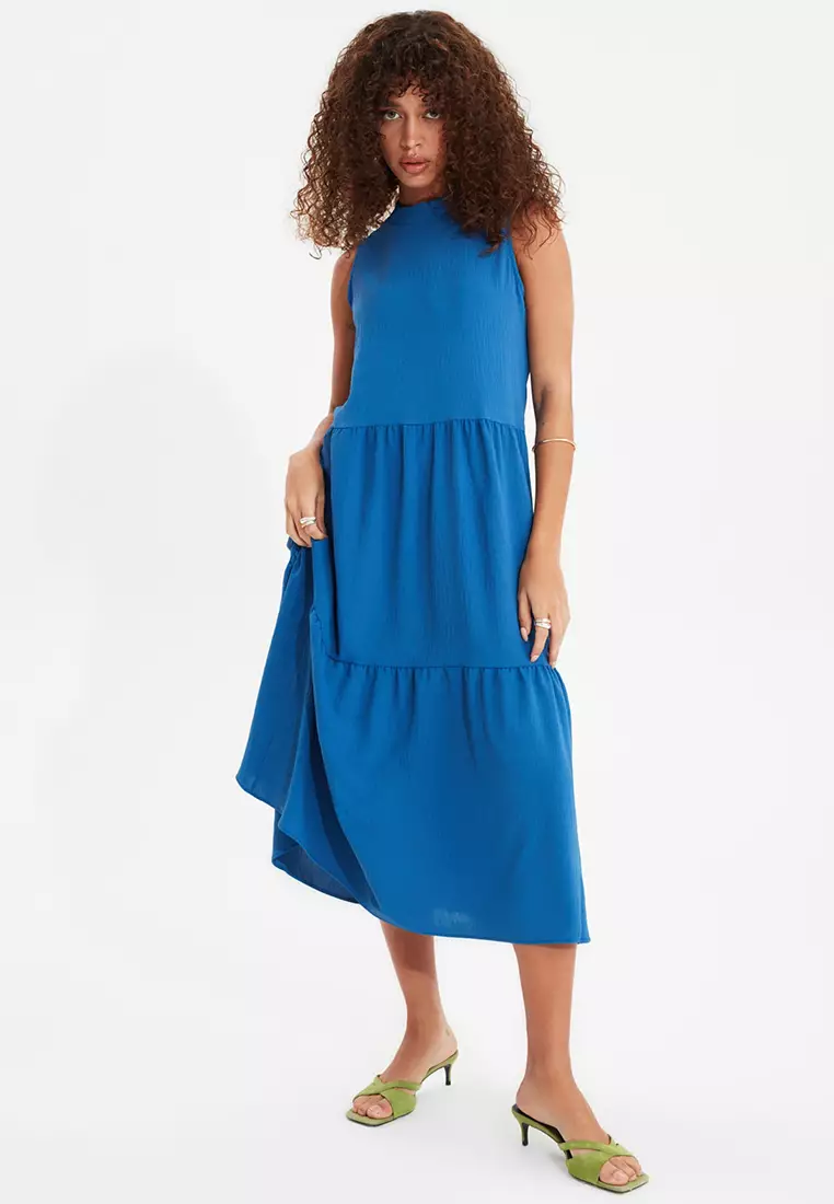Buy Trendyol Blue Dress 2024 Online | ZALORA Singapore