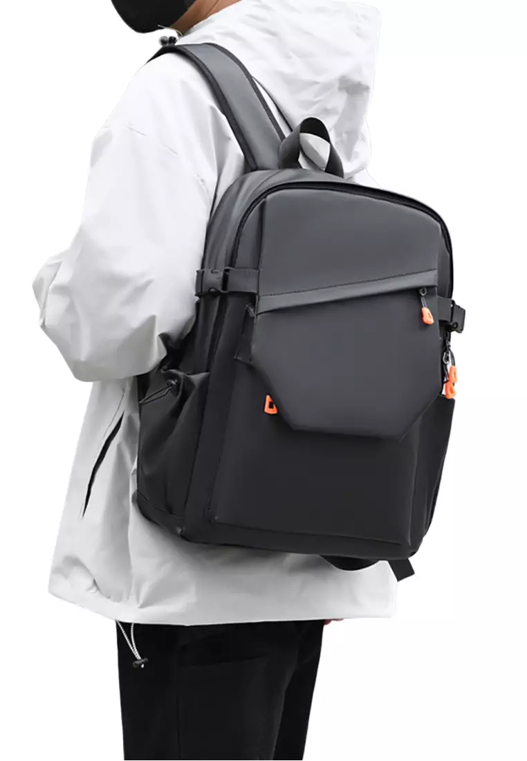 Buy SOEOES Men's Capacious Water-repellent Zipper Plain Backpack