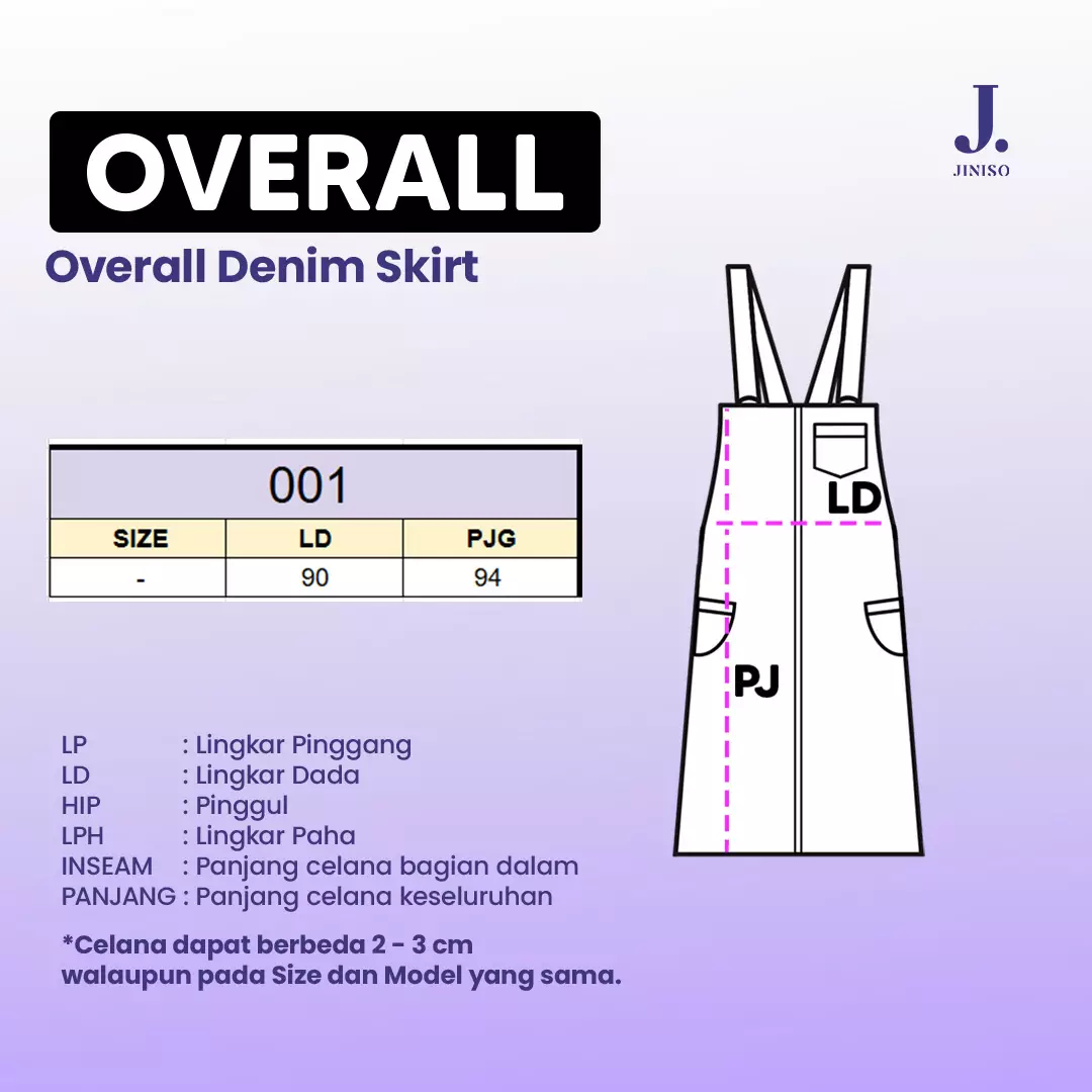 Jumpsuit 001 Overall Jeans Rok Panjang