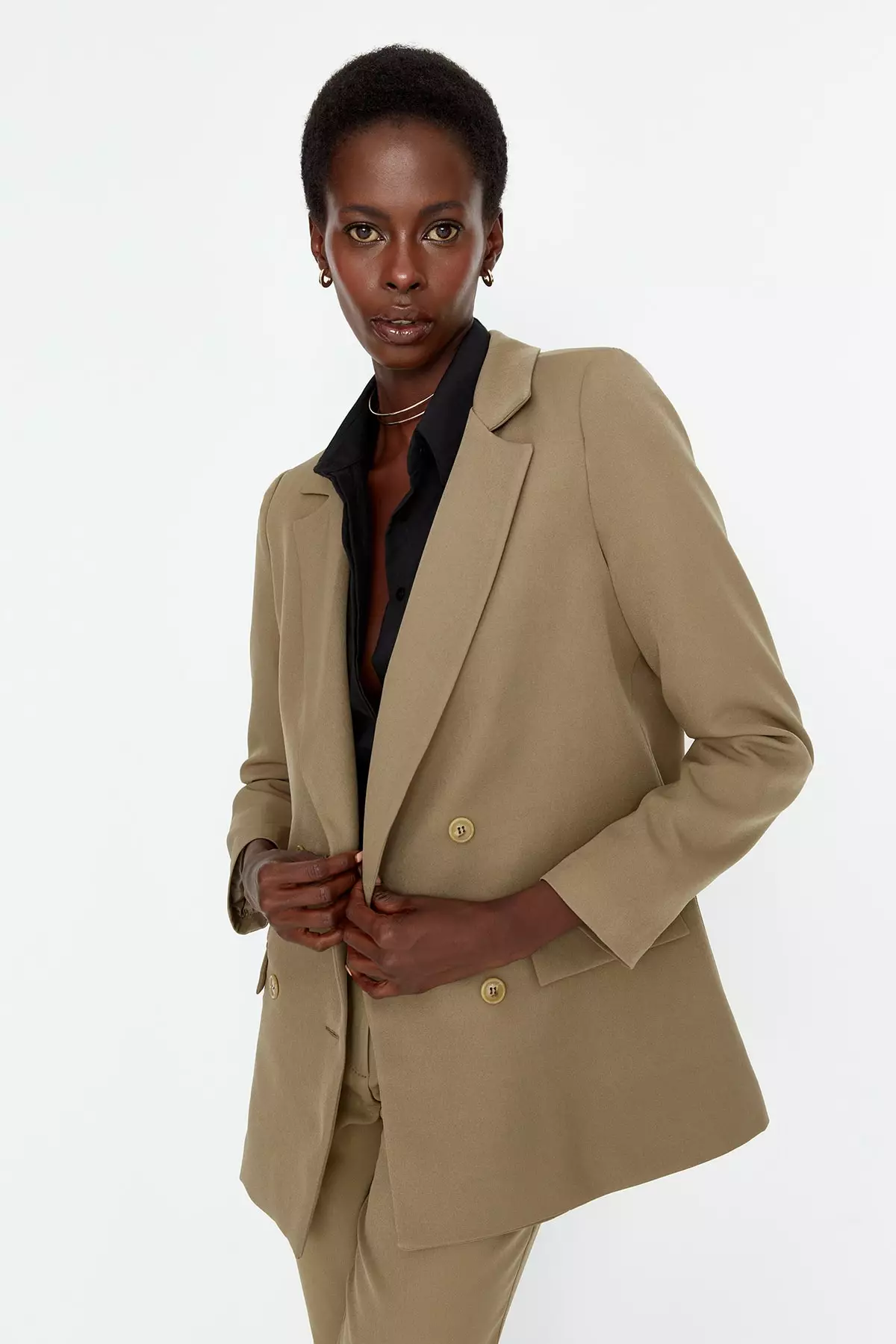 Button Detailed Blazer