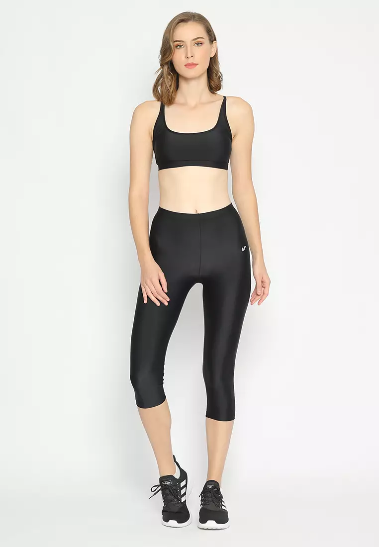 Legging Basic Capris - Legging 7/8 Wanita - Black